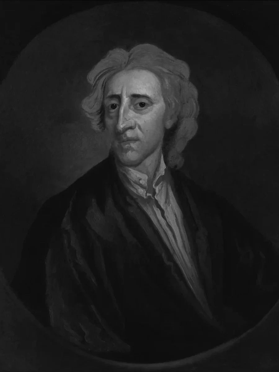 洛克1697年 Godfrey Kneller 肖像的摹本，为历史画像，不作为已证实容貌的写照